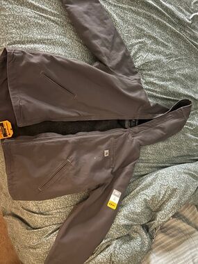 Carhartt Women’s Grey Hooded Fleece Work Jacket